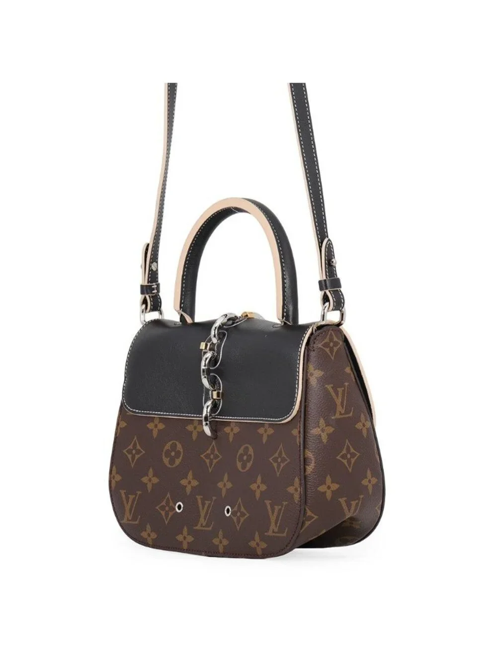 Louis Vuitton Handbag Monogram Chain It PM 2-Way Black